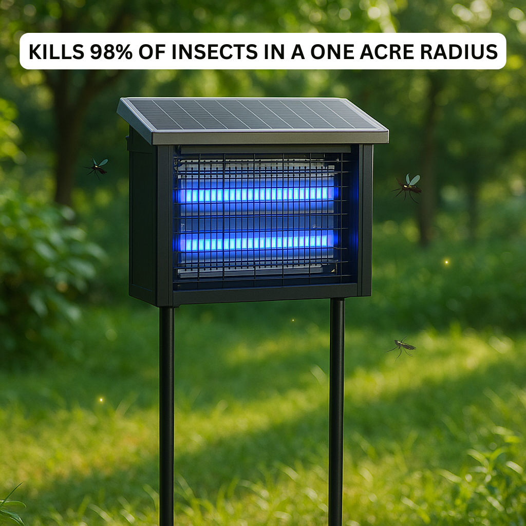 Outdoor Mosquito Zapper – Solar Powered & IPX4 Rated