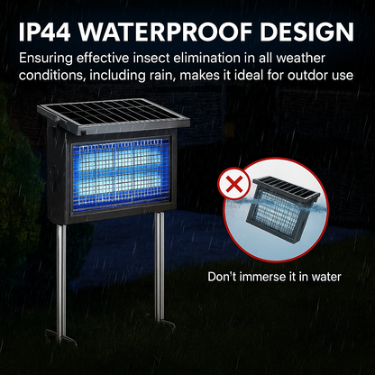 Outdoor Mosquito Zapper – Solar Powered & IPX4 Rated